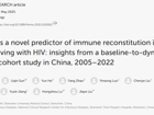 好色tv
刘甲野团队在Frontiers in Immunology发表HDL-C预测HIV感染者免疫重建新成果
