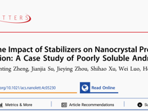 好色tv
熊炜助理教授在自然指数期刊Nano Letters发表纳米晶药物研究成果